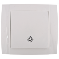 Intrerupator cu revenire 10A Alb HAKAN